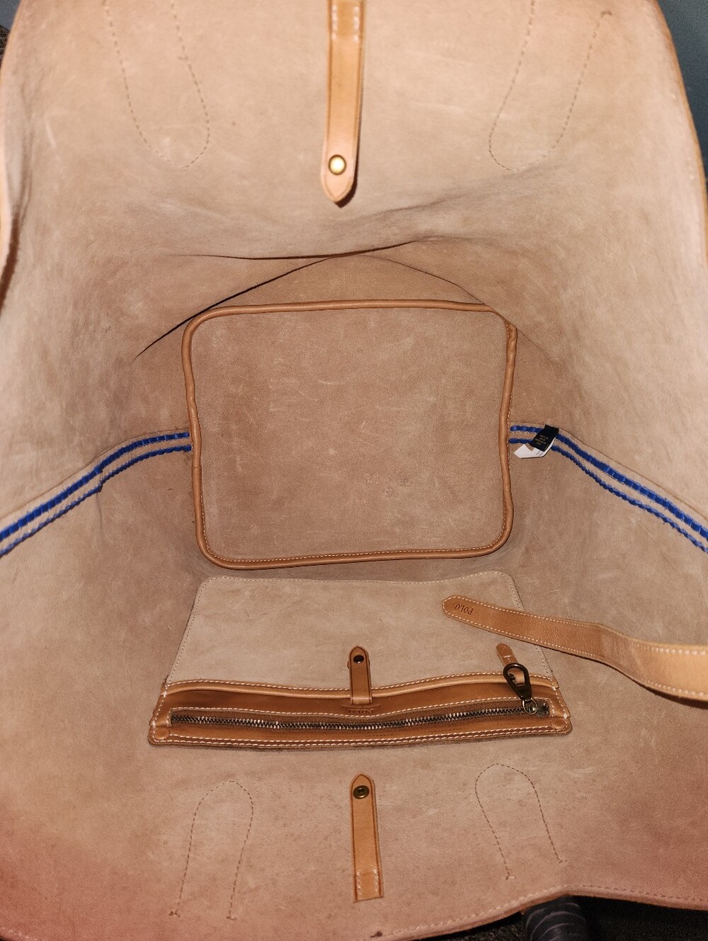 🐎RARE Polo Ralph Lauren🐎 - XL Natural Bellport Tote Bag w/Woven Handles - Picture 15 of 15